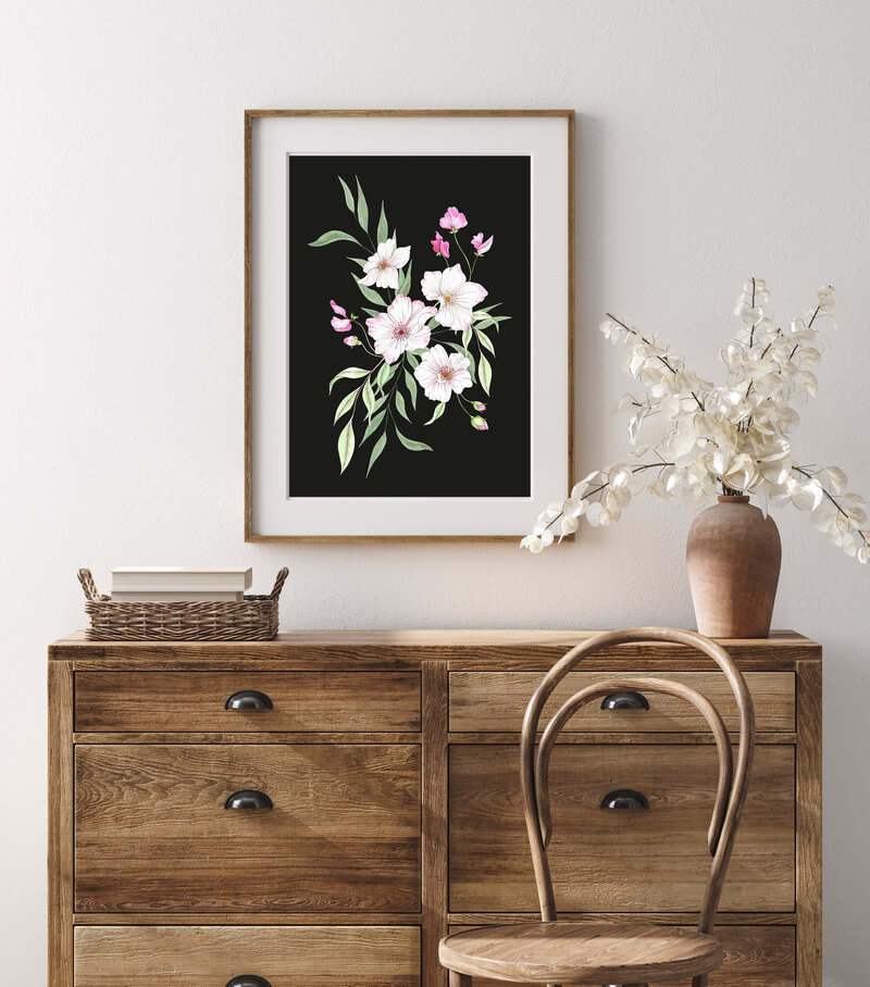 Rose sweetpea border print copy