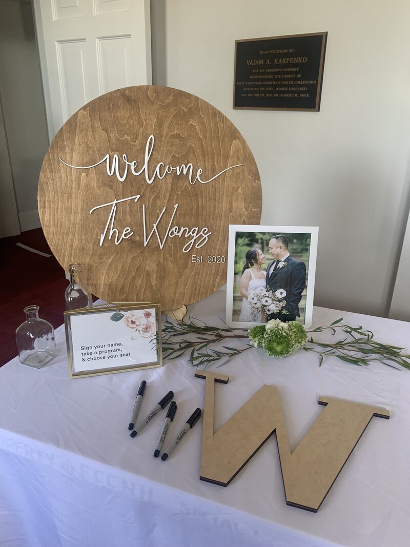 Welcome table