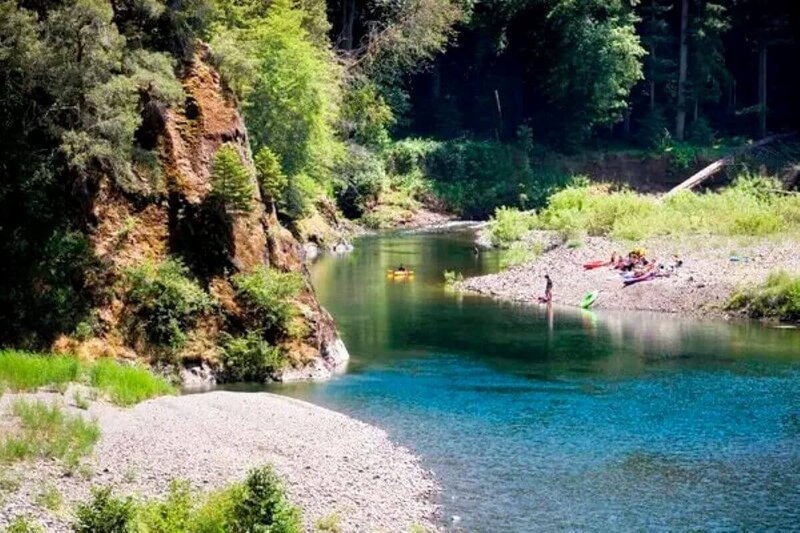 Mad River swimming hole near therapeutic yoga teacher training California location