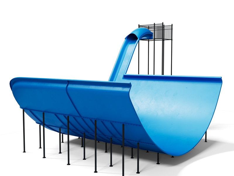 Half Pipe Slide front