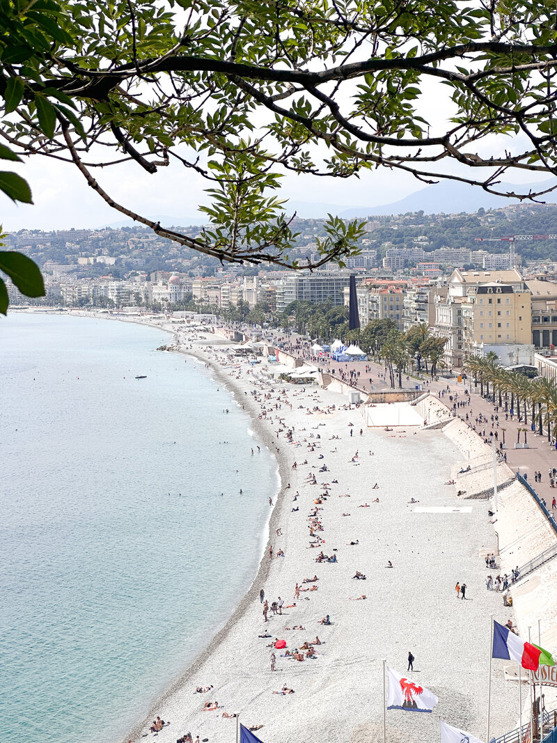 Nice France beach from above