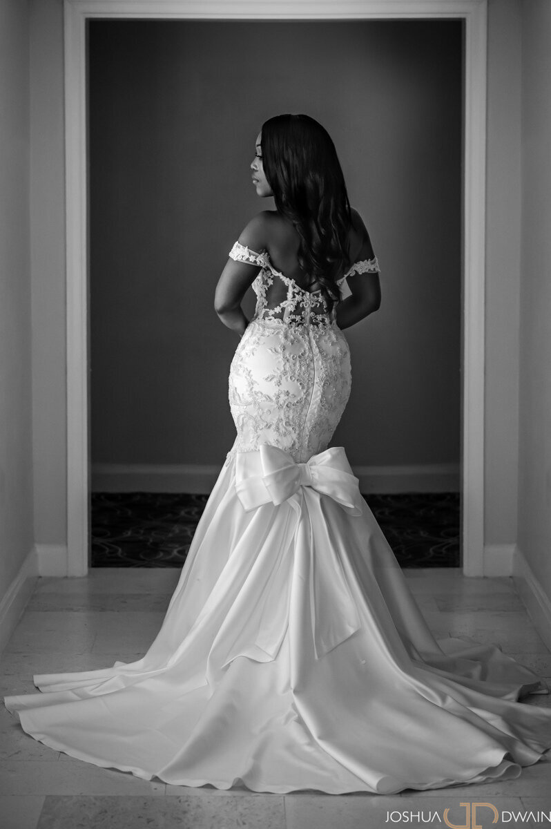Oh Niki Occasions Destination Wedding at Hyatt Ziva Rose Hall in Montego Bay, Jamaica.  Bride in Pnina Tornei gown photographed by Joshua Dwain