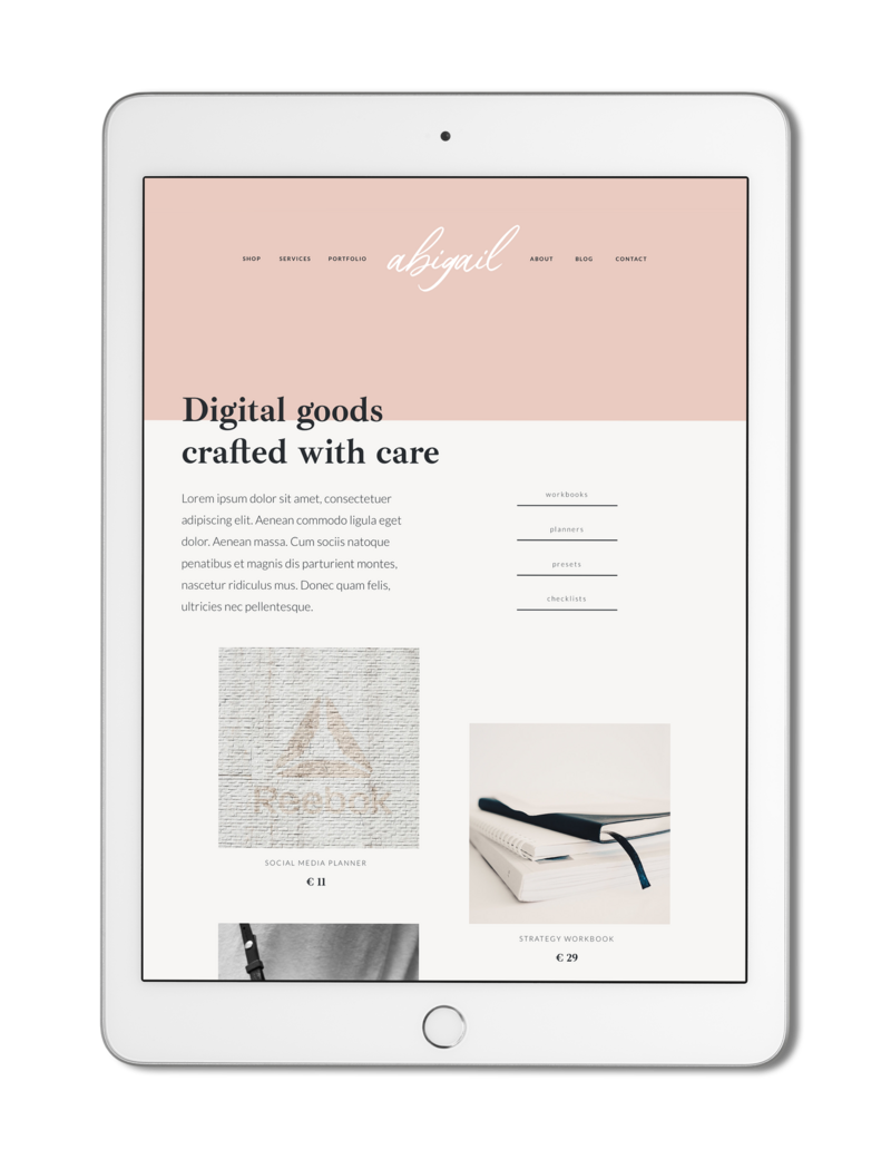 The Roar Showit Web Design Creative Website Business Template Ipad Abigail  2