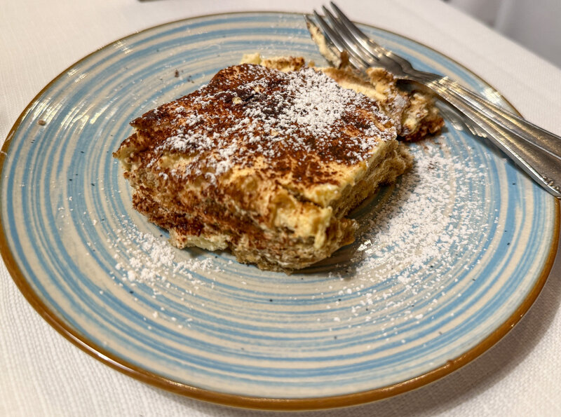 Dessert at Trattoria da Gigi in Lucca, Italy