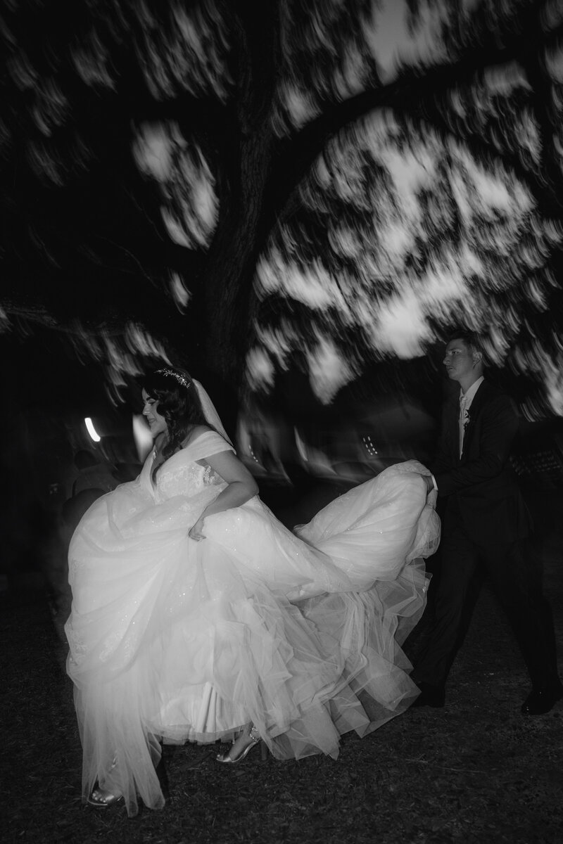 Bride wearing veil