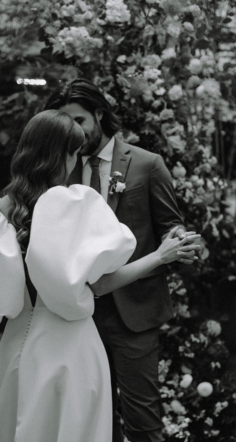 Wedding Couple Holding Hands