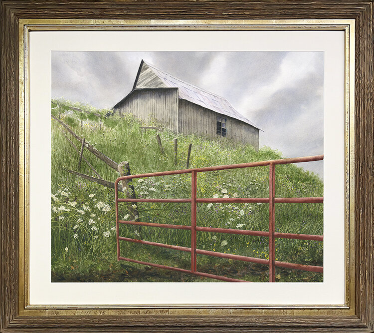 Unchained © Alan Shuptrine, Watercolor, 21.5 x 25.5 in, Frame OD 31.5 X 35.5 in (email)