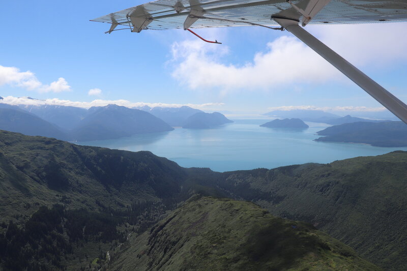 Flying over Alaska
