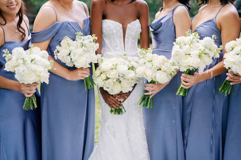Wedding party walking at Glen Foerd Estate in Philadelphia, PA