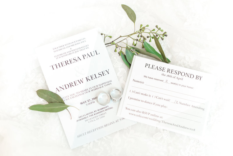 Picture of invitation and save the date cards