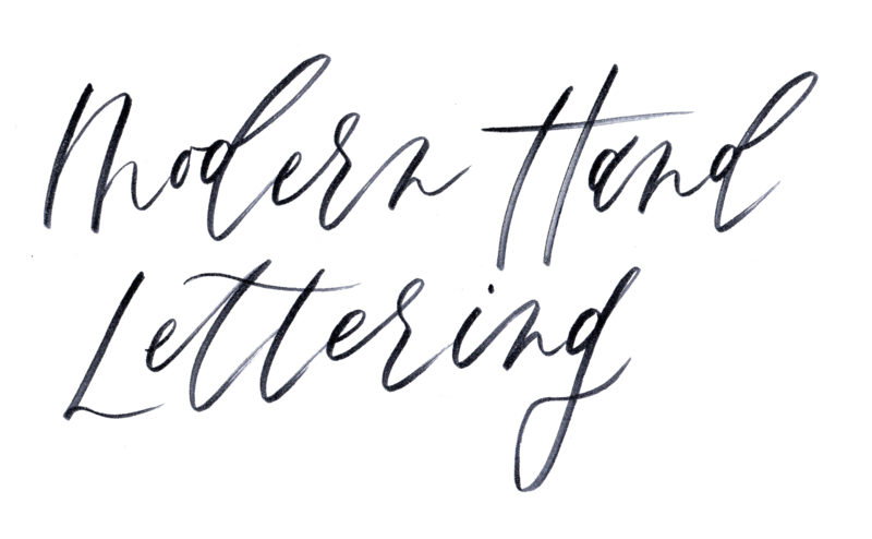 Modern Hand Lettering Stacked