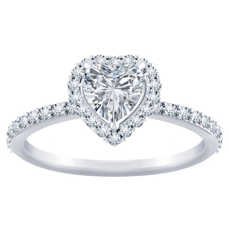 heart halo engagement ring dallas