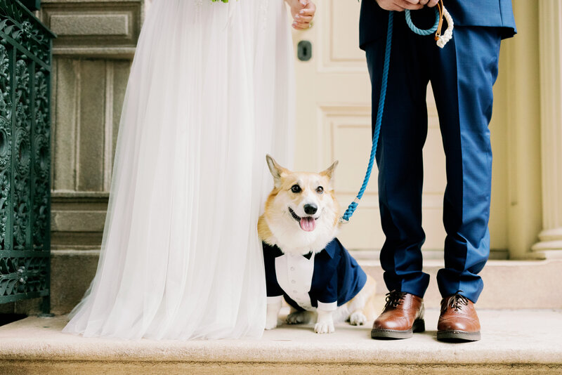 Adorable bridal suite for this beautiful fall/winter intimate wedding styled shoot