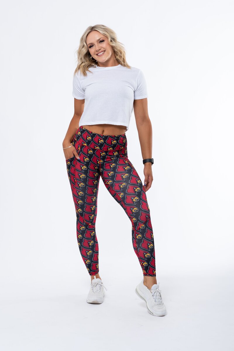 College game day leggings with college mascot