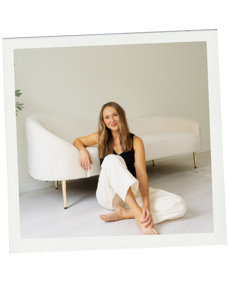 Licensed Christian therapist Halle Cherry smiling with a coffee mug in her Brentwood, TN office, founder of For the Sheepish Counseling Ministries