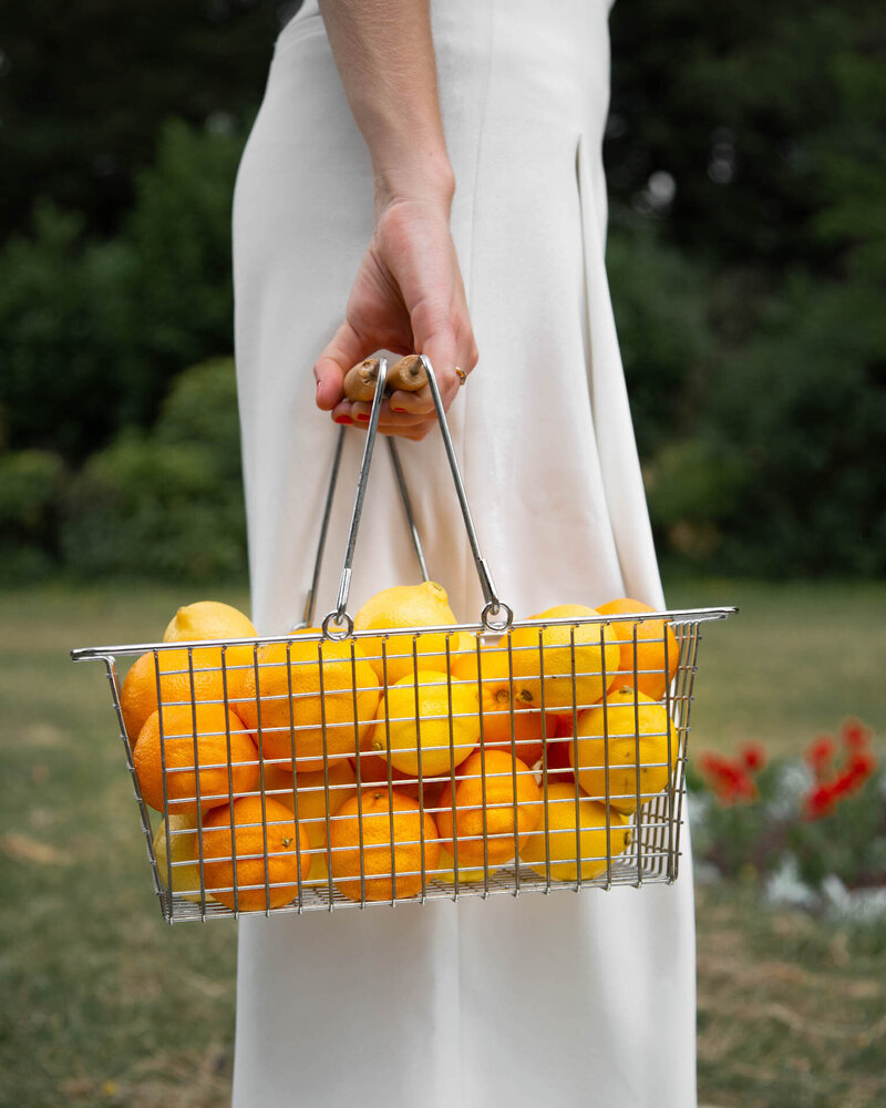 basket with lemons
