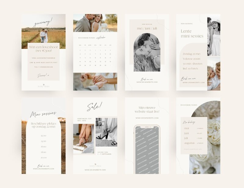 Neutrale Instagram templates voor fotografen Ivory Vines 16