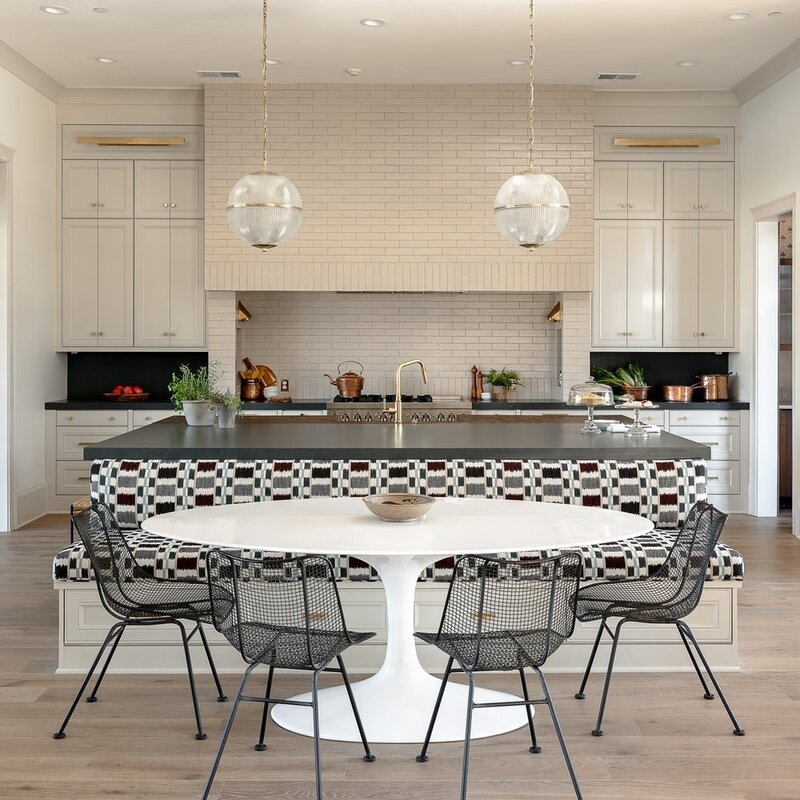 Open Plan Kitchen Renovation | Modern Kitchen Design This open-plan kitchen design is a blend of modern sophistication and practical functionality. With its spacious layout, clean lines, and chic accents, this kitchen invites ease of movement and interaction. The open layout ensures the heart of the home remains a hub for both family activity and stylish entertaining. From the geometric tiled backsplash to the streamlined cabinetry, every detail in this kitchen serves both form and function seamlessly.