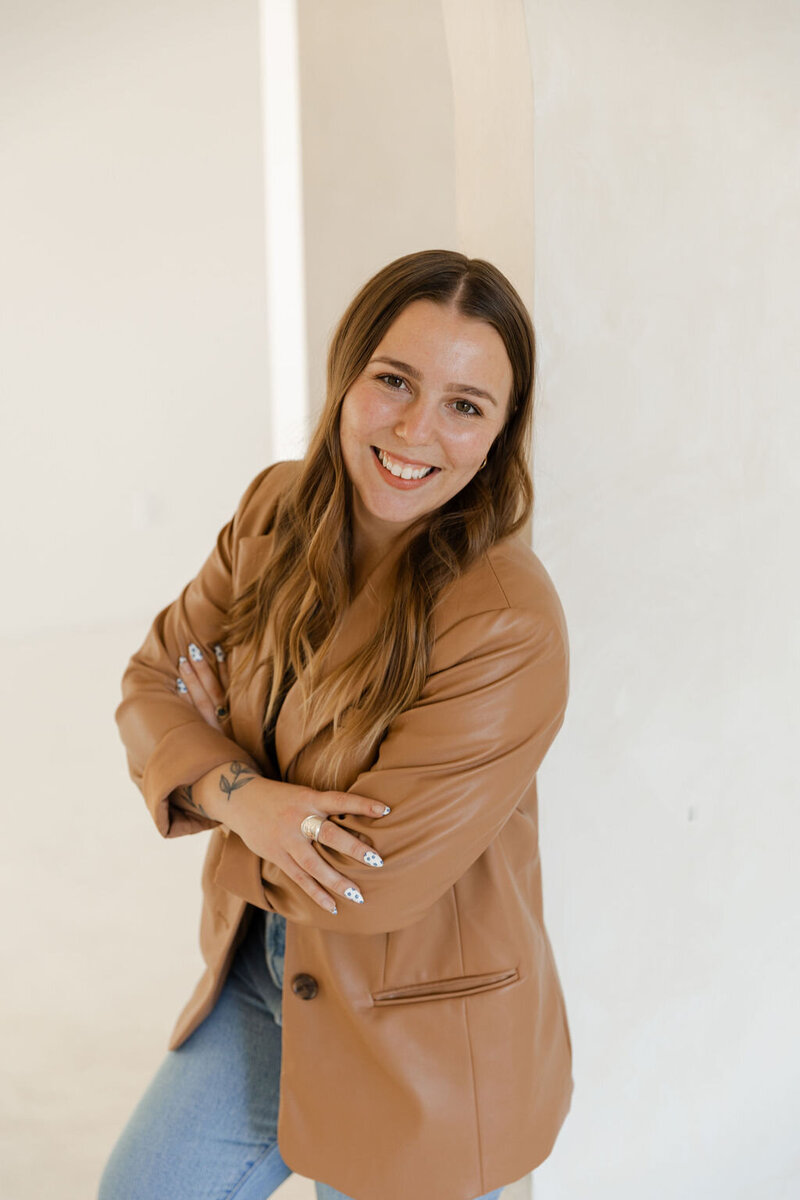 Kenzie pellerin poses for brand photos