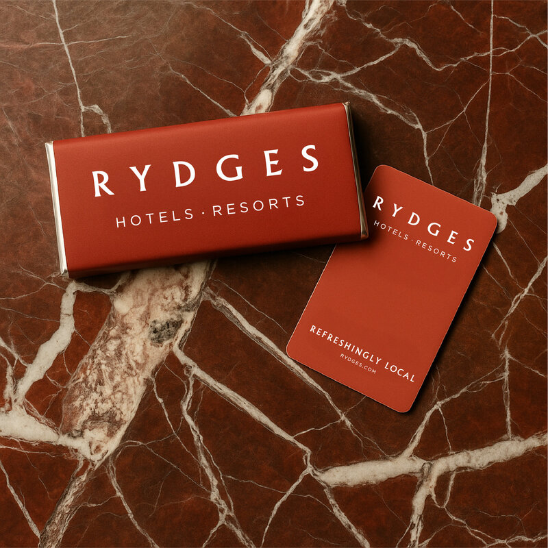 Barilliant partners with leading hospitality brands like Rydges Hotels & Resorts to deliver luxury custom chocolate bars that delight guests and elevate brand presence. This striking red wrap pairs with the Rydges room key card for a cohesive corporate gifting and guest experience solution across Australia’s hotel and resort network.
