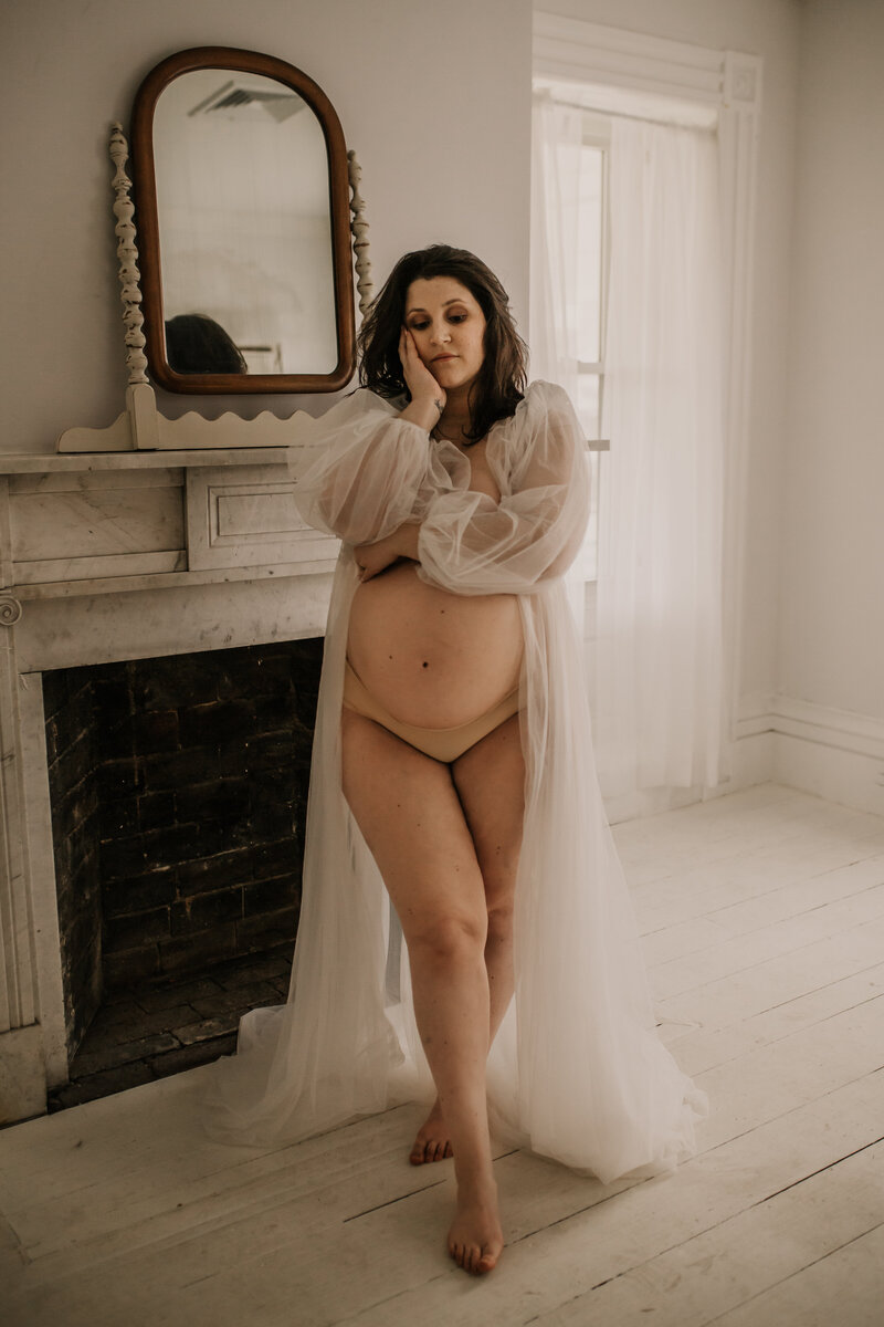 Gorgeous maternity portrait taken in New England