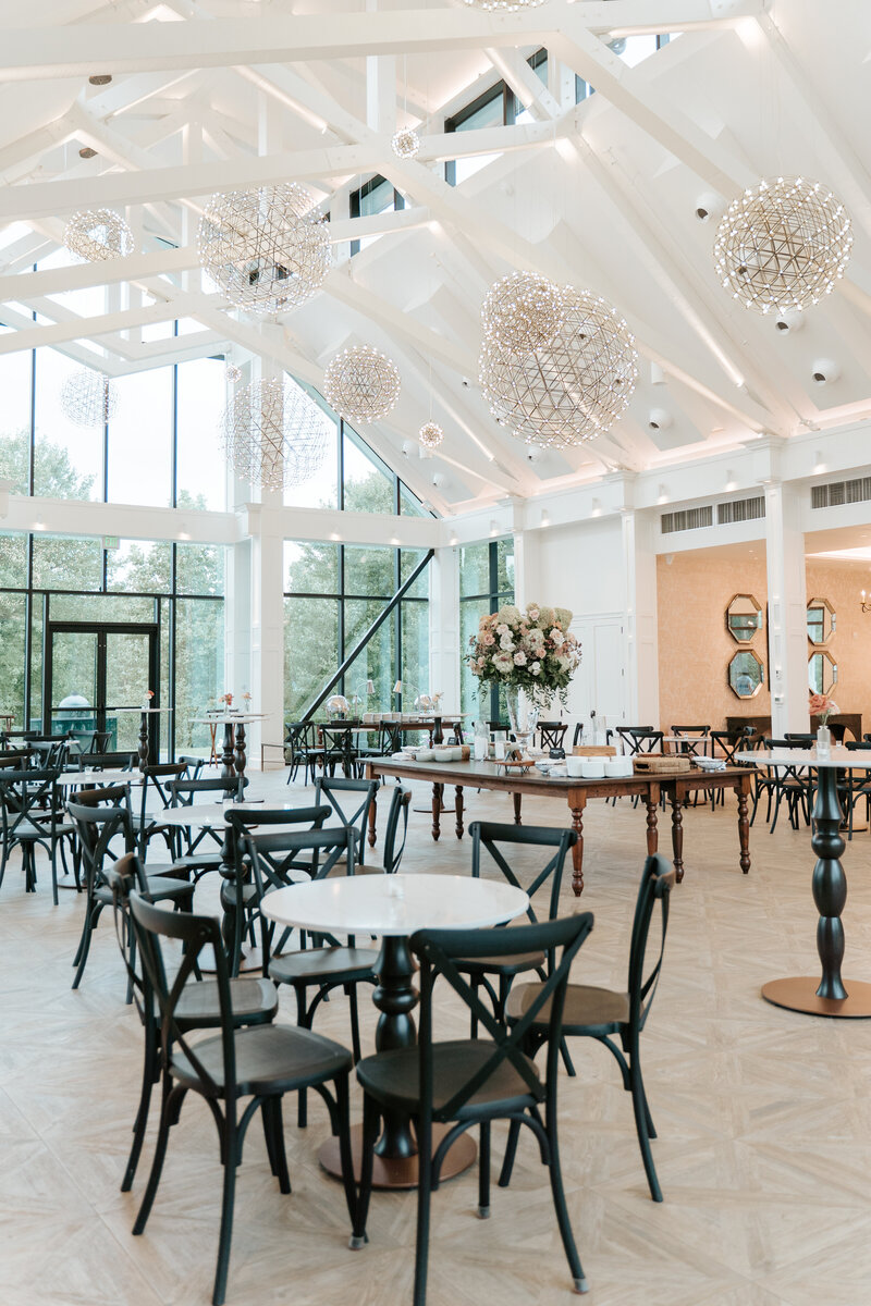 Glass Conservatory Cocktail Space, Oversized Windows, Greenhouse 
