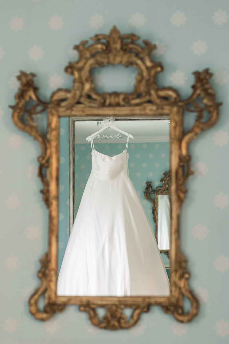 Wedding Photographer Atlanta Georgia | Bridal Dress By The Mirror