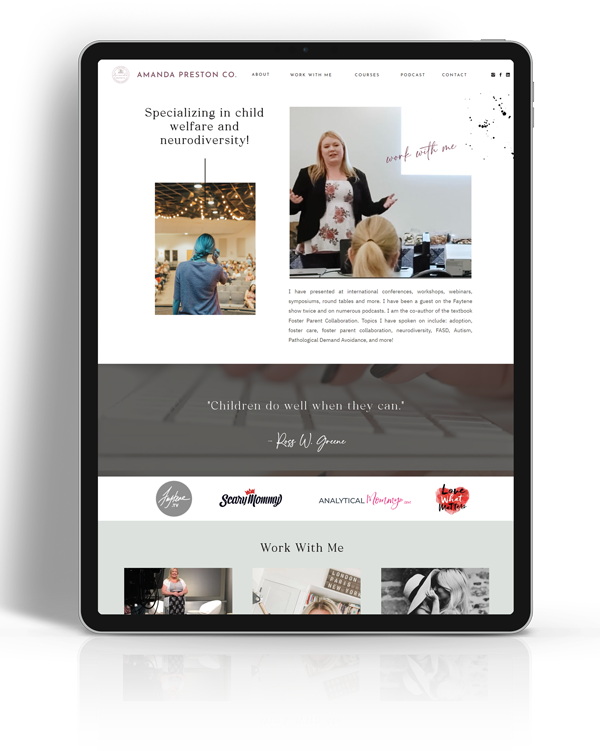 Showit Web Designer | VIP Day | Carrie Petri Tablet