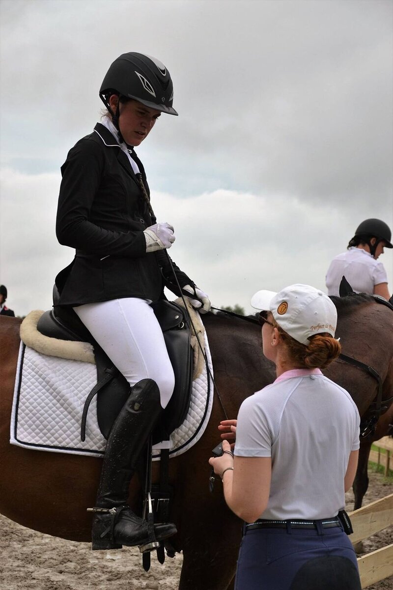 Horse riding lesson student at JP Dressage with Jessie Paine
