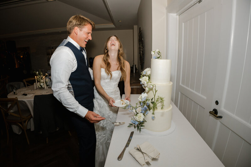 Wedding Couple cutting their cake