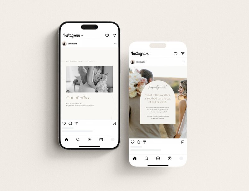 Neutral Instagram templates for photographers Ivory Vines 10