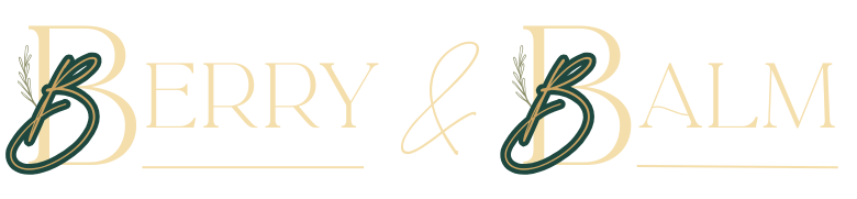 Brand logo for the Berry and Balm skincare business