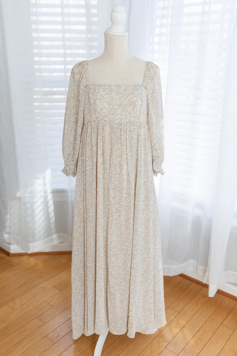 tan-white-maxi-floral-dress-midi-sleeves