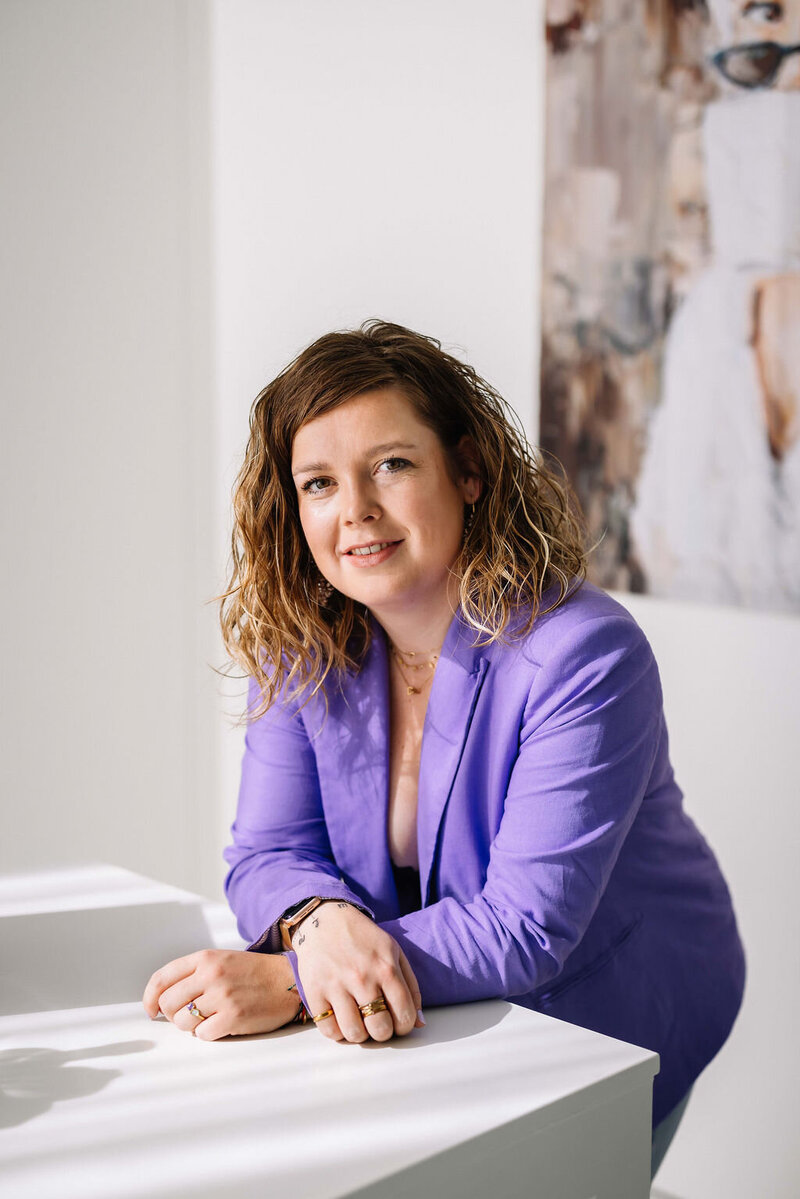 Personal trainers standing on road