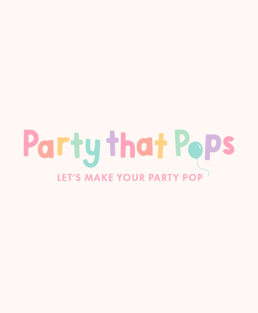 Colorful balloon artist or event planner logo 