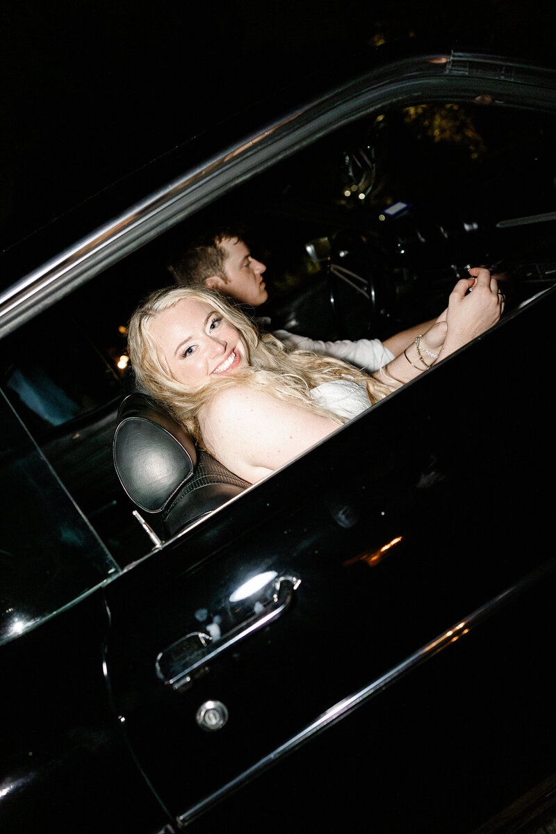 Bride and Groom getaway car at the Edgemont Venue in Little Rock, AR.