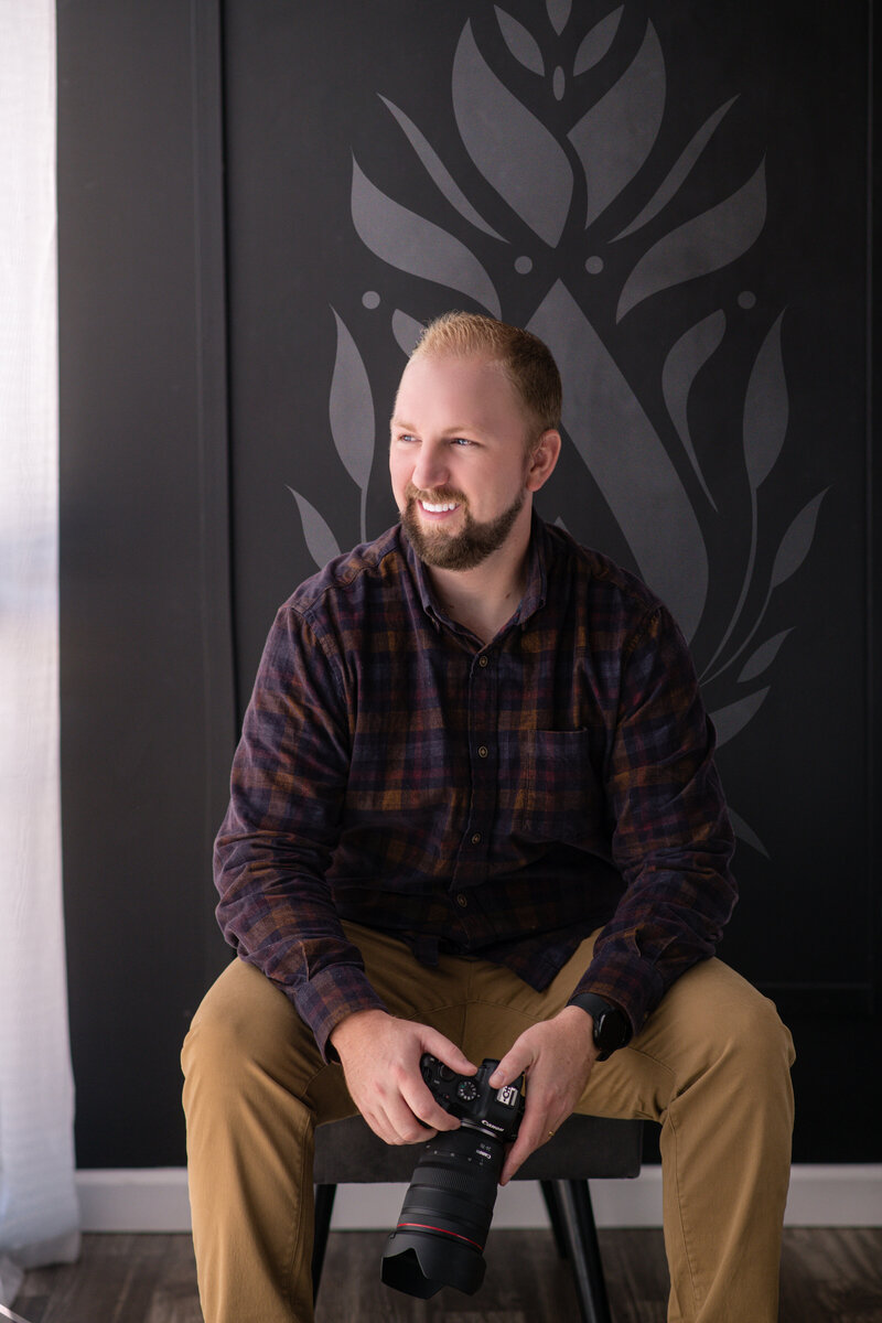 Andrew Millett, owner of The Ember Edit, filming a wedding