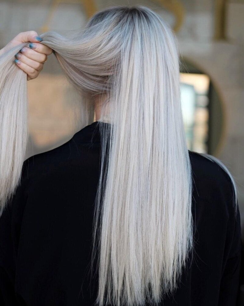 icy blonde hair extensions