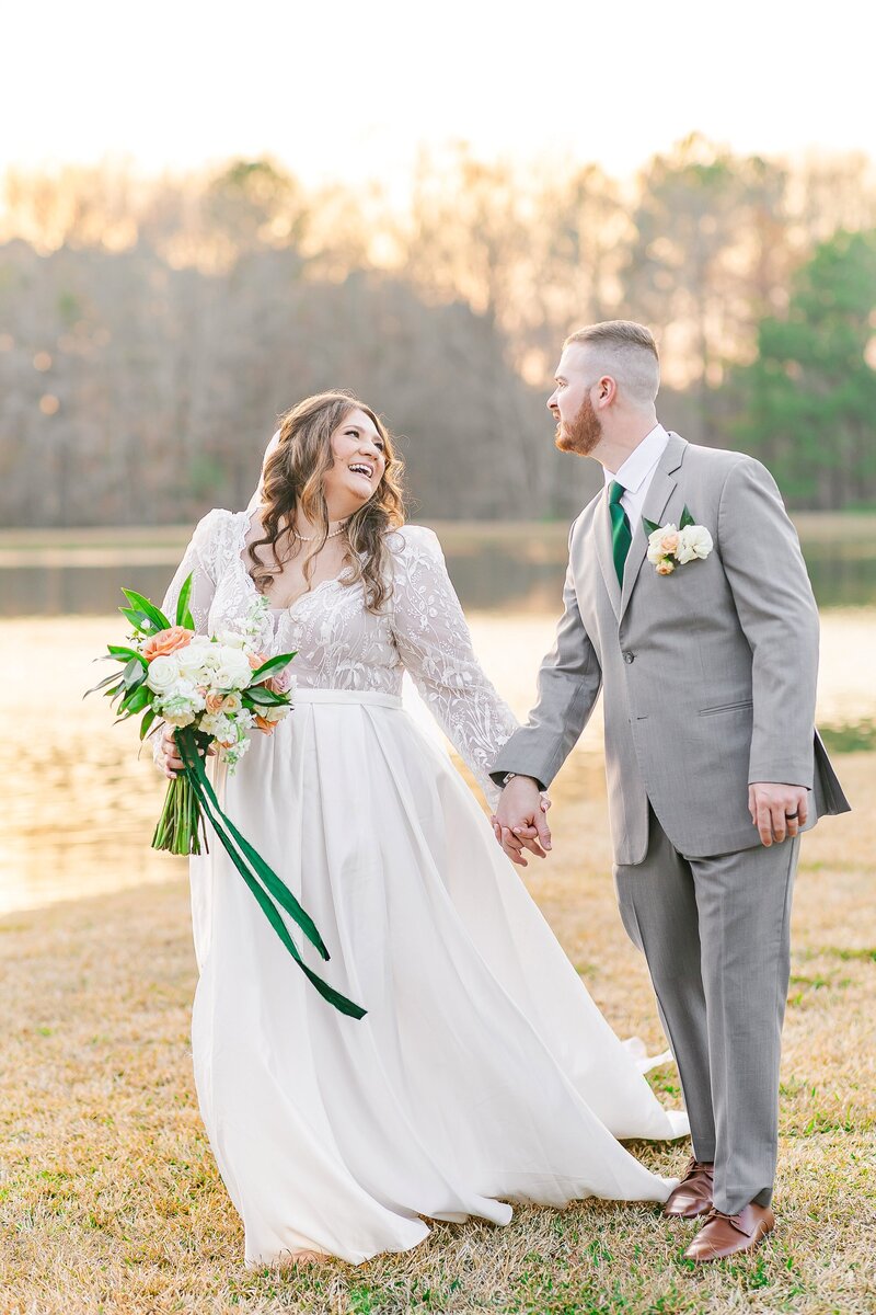 Bride and Groom laughing | Auburn  Wedding Photographer Amanda Horne