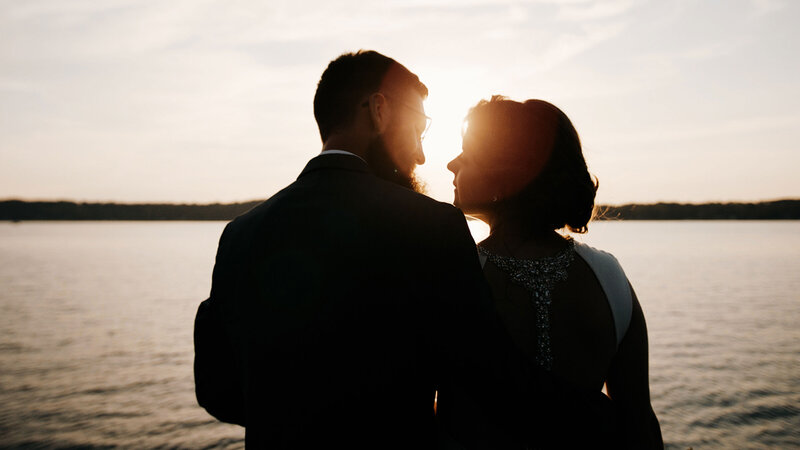 Detroit Ocean front Wedding video Sunset Wedding Photo