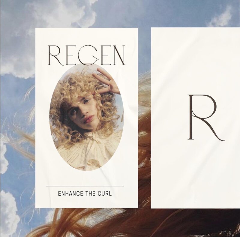 Regen Curly Hair Branding by Aria Studio2