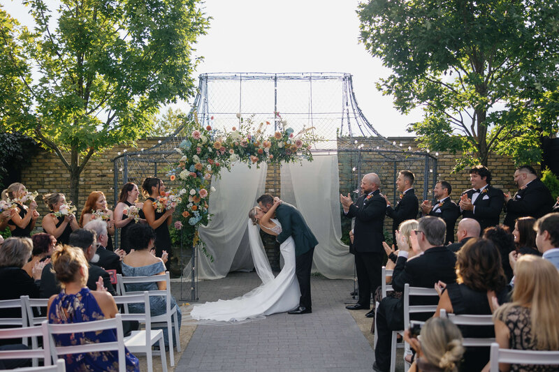 Ceremony First Kiss at Terrain Gardens