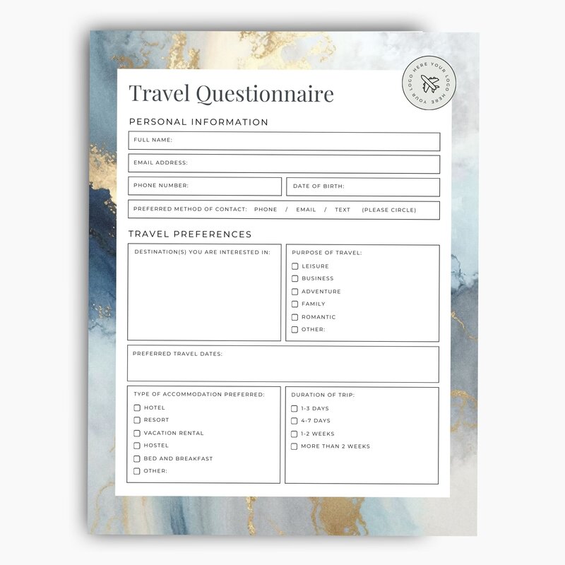 travel agent forms and checklist bundle3