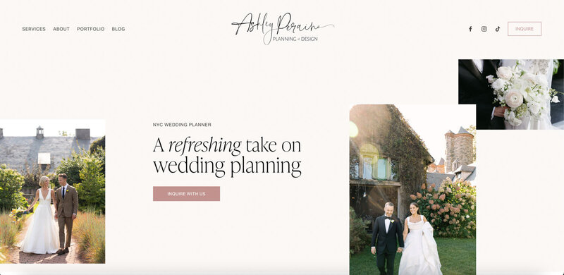 Home page of Jessamine's website design and copywriting