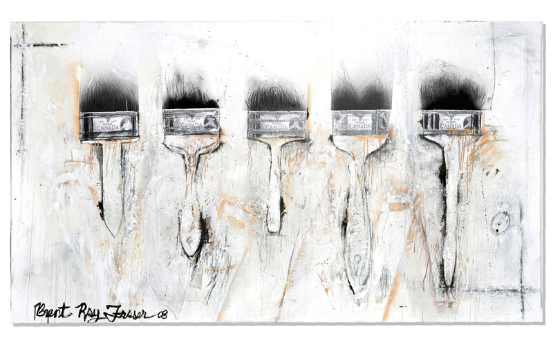 Brent Ray Fraser Five Hung Brushes 2007