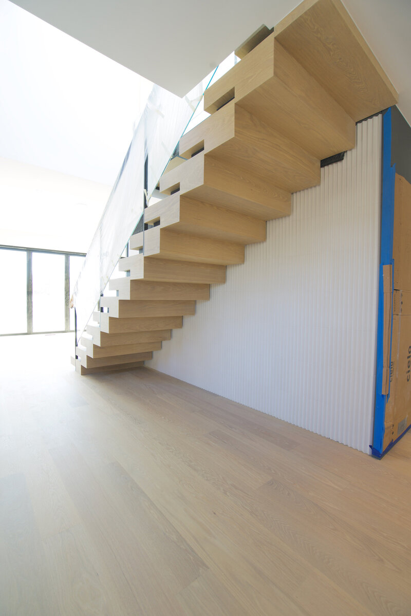 Custom hardwood stairs in Denver