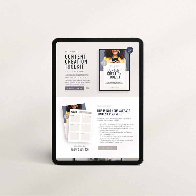 coach services page website design