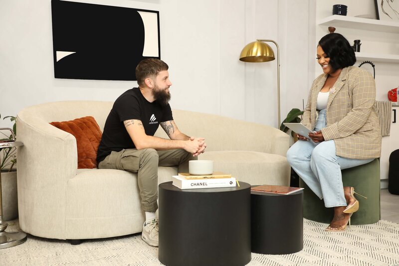 Therapist and client
