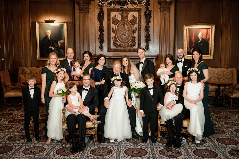formal family wedding photography duquesne club pittsburgh