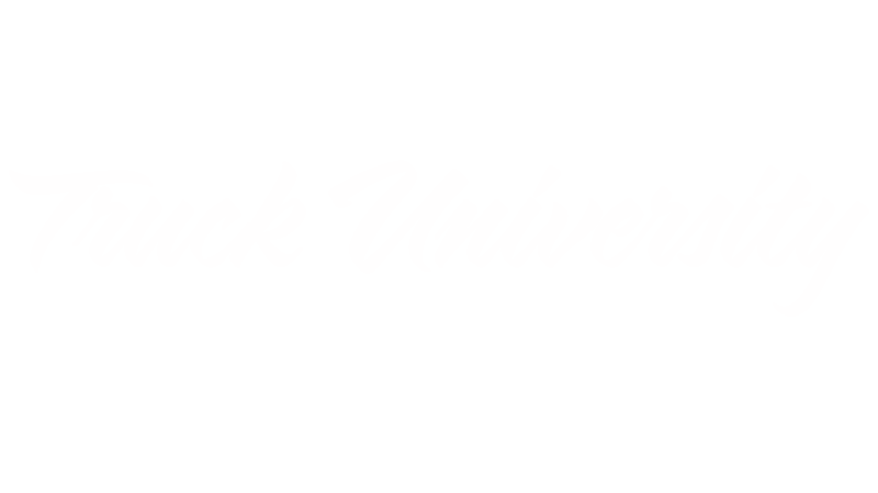 logo graphic; "Truck University" in script font